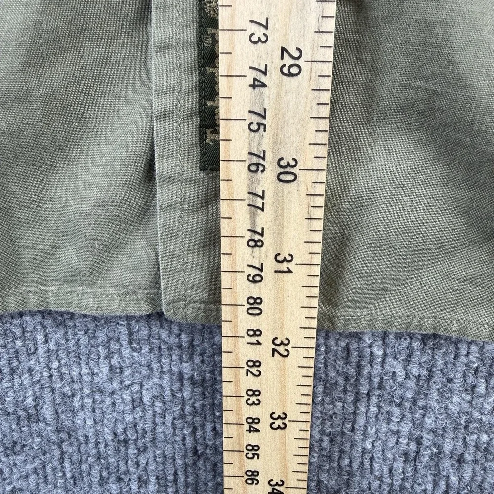VTG Timberland Shirt Mens Large Green Long Sleeve Button Down Weathergear Cotton